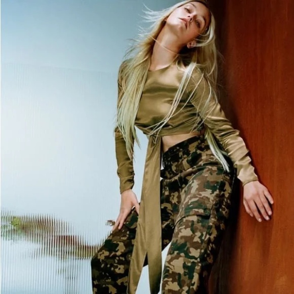 Olive Green Crop Top